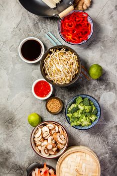 Asian cuisine ingredients 