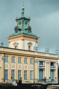 Old antique palace Wilanow in Warsaw 