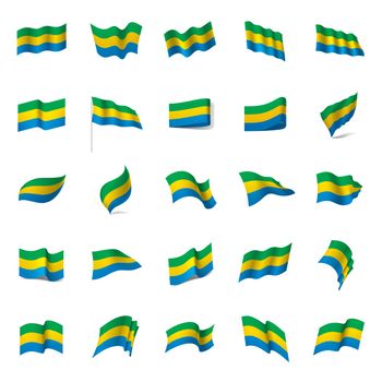 Gabon flag, vector illustration