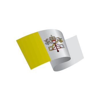 Vatican flag, vector illustration