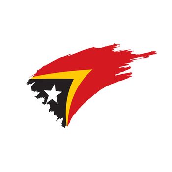 east timor flag, vector illustration