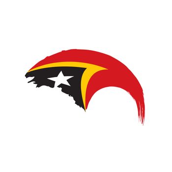 east timor flag, vector illustration