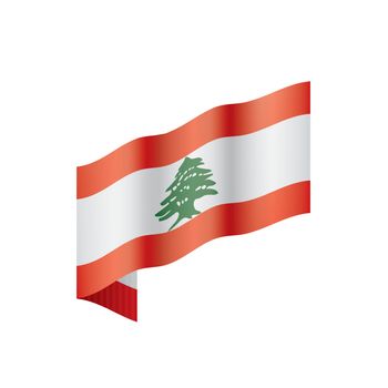 Lebanese flag, vector illustration