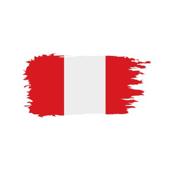 Peru flag, vector illustration