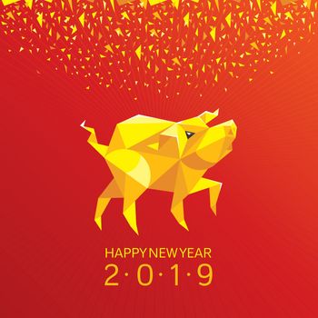 Chinese Year of The Pig Greeting Card
