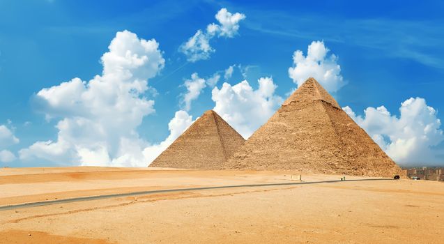 View of the pyramids