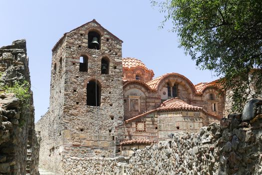 The abandoned medieval city of Mystras, Peloponnese, Greece

