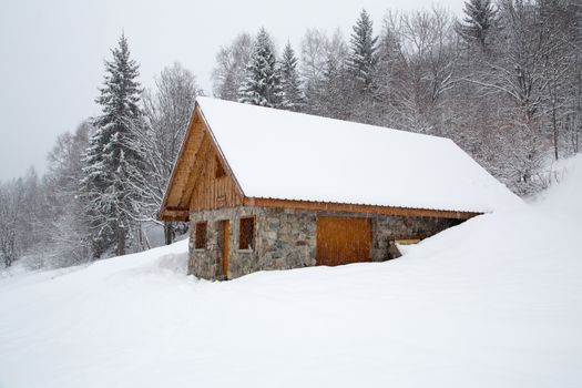 Chalet in winter