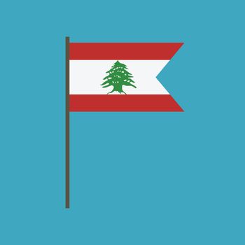 Lebanon flag icon in flat design