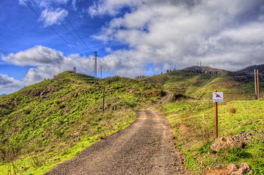 Road in north-west mountains of Tenerife, Canarian Islands