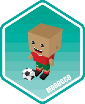soccer isometric theme morocco