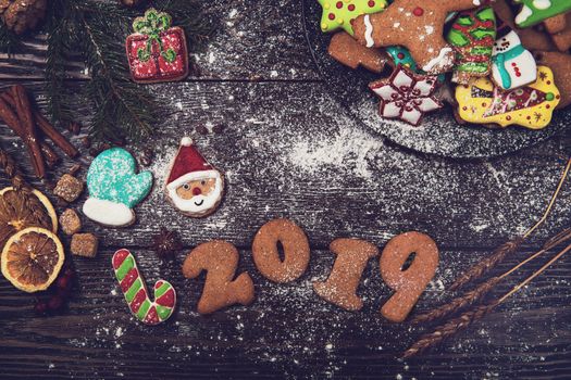 Different ginger cookies 2019 year