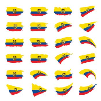 Ecuador flag, vector illustration