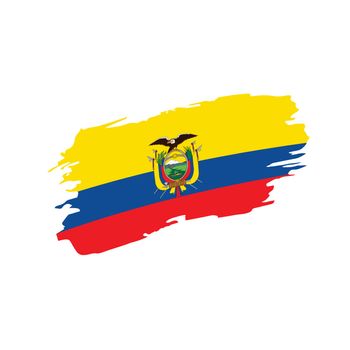 Ecuador flag, vector illustration