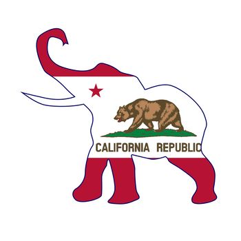 California Republican Elephant Flag