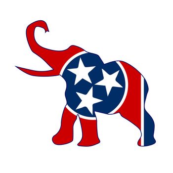 Tennessee Republican Elephant Flag