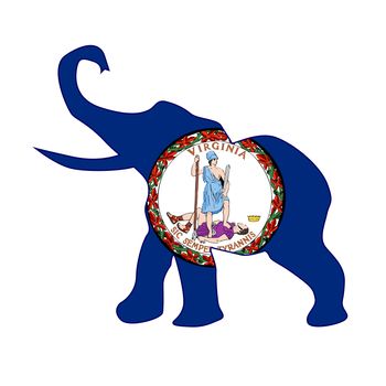 Virginia Republican Elephant Flag