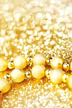 Golden decorative beads