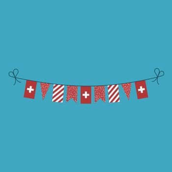 Decorations bunting flags for Switzerland national day holiday i