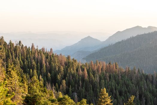 Sunset Rock viewpoint in Sequoia National Park, California