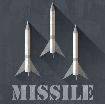 grunge missile icon background concept. Vector illustration design