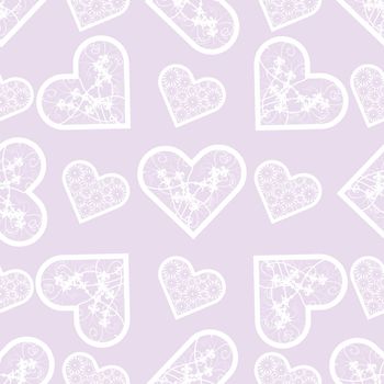 Love print. abstract lace hearts seamless pattern.