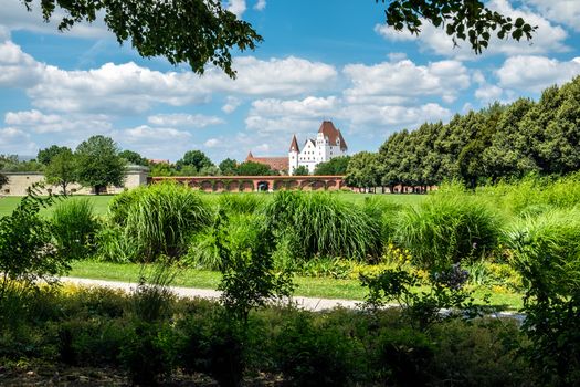 Image of park with view to castle in Ingolstadt