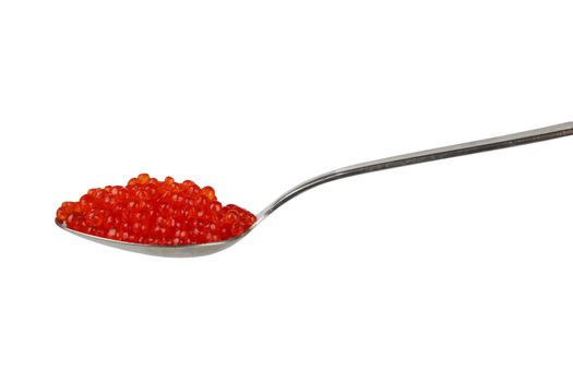 Teaspoon with red caviar