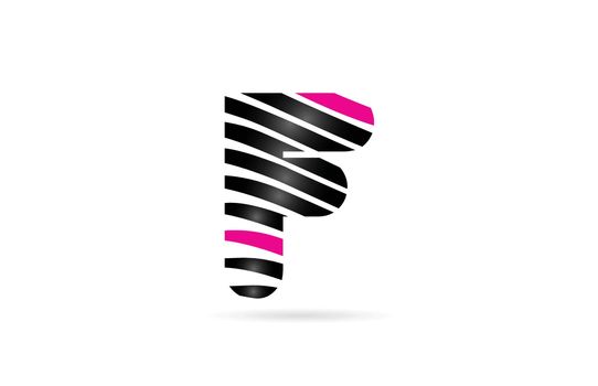 alphabet letter f logo icon design typography