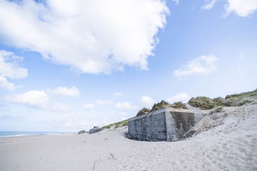 Bunker ruins on the coast of Denmark