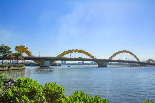 Dragon Bridge on Han River ,Da Nang ,Vietnam.