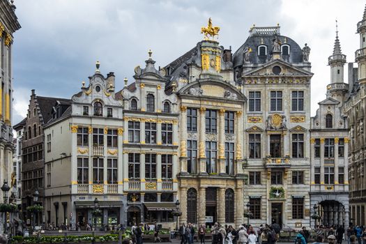 Old Golden Buildings at the Grand Place in Brussels