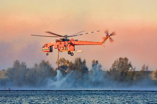 Air-Crane fighting extreme bush fires