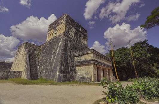 Side view of the Temple of the Jaguar