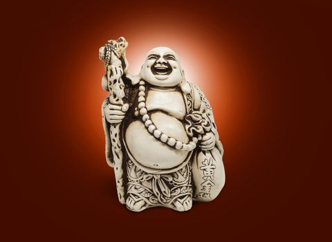 Laughing Buddha Hotei Figurine God Of Contentment and Happiness 