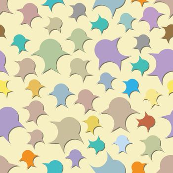 Paper sticky note and seamless pattern.