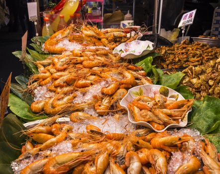 Fresh king prawns at Kenting Street Night Market