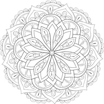 Adult coloring book,page a zen mandala image for relaxing.Zen ar
