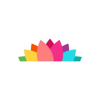 lotus flower logo, beauty health yoga flower logo symbol icon vector design illustration