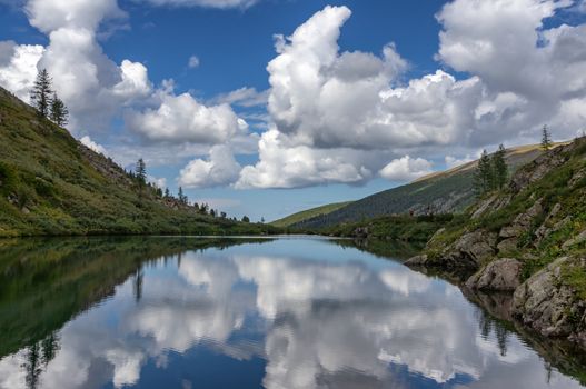 Landscape in the Altai mountains in summer