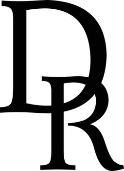 elegant classic alphabet letter sign symbol