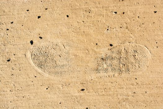 Footstep pattern on as abstract grunge background 