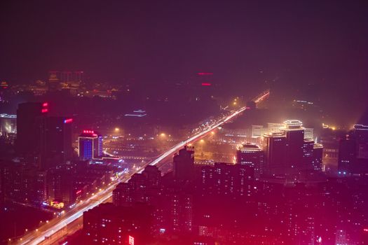Beijing. Cityscape image of Beijing downtown during twilight blue hour.
