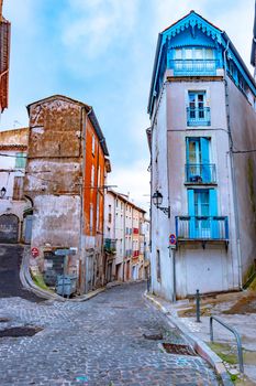 Impressive architecture of streets of french town Beziers