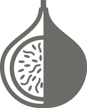 Fig outline icon. Fig tropical fruit sign