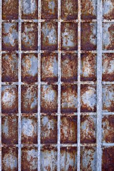 Rusted old melal door texture.