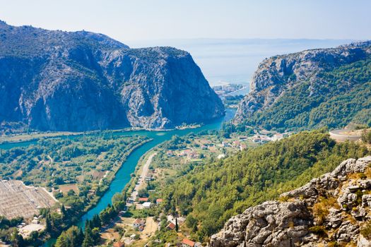 Omis, Croatia - Beautiful scenery around the mountains of Omis i