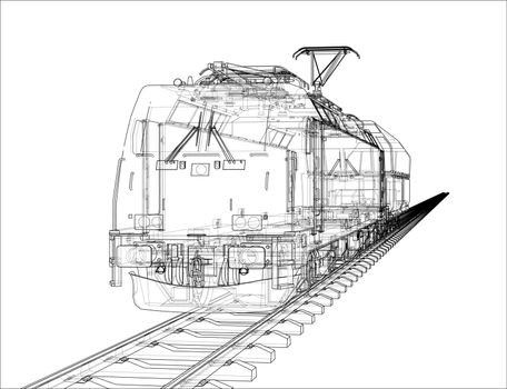 Modern train concept. Vector