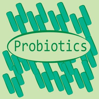 Probiotics background vector illustration