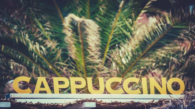 Beach Cafe Cappuccino Sign